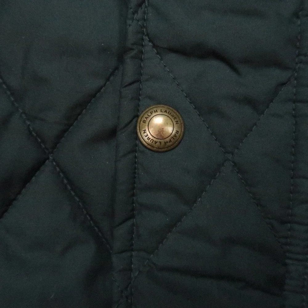 Polo Ralph Lauren Vest Mens XL Blue‎ Diamond Quilted Insulated Full Zip Pockets